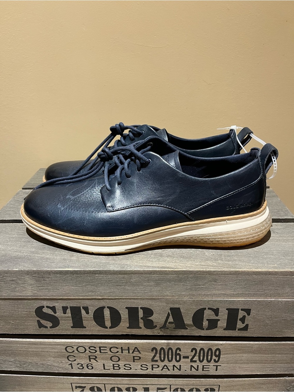 Cole Haan Men’s ØriginalGrand Energywave Plain Toe Oxford Sz 10 Blue NWOB